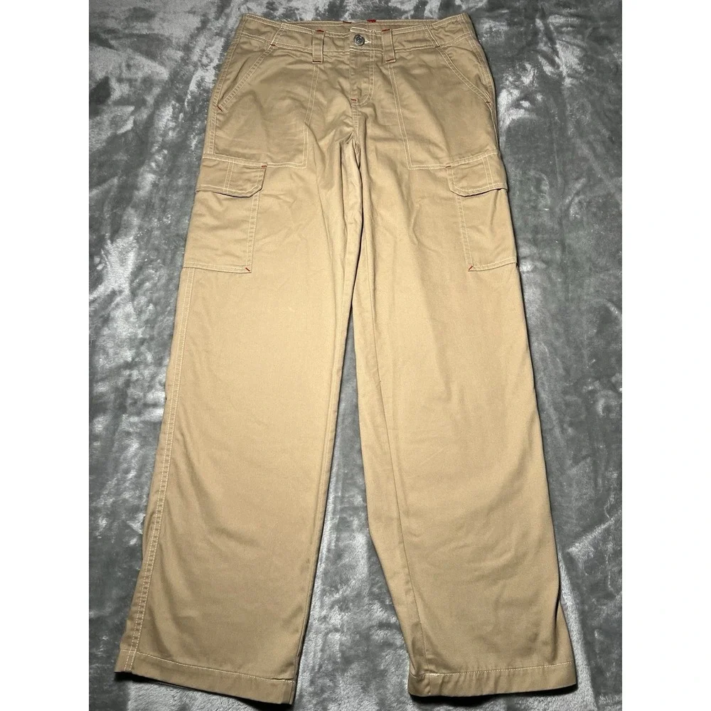 True Religion Pants Men Size 29x31 Stitch Pockets Cargo Tan‎ Pants Y2K Utility